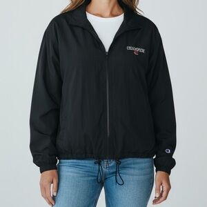 Vintage Champion Track Jacket Athletic Apparel Sporty XL Black Gym